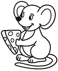 мышь с сыром раскраска распечатать бесплатно