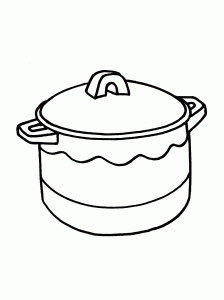раскраска посуда для детей 3-4 лет