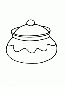 раскраска посуда для детей 3-4 лет