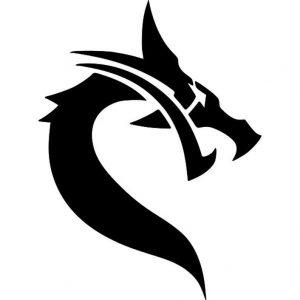 Трафарет дракона 22