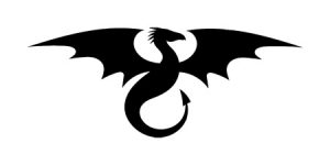 Трафарет дракона 38