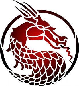 Трафарет дракона 41