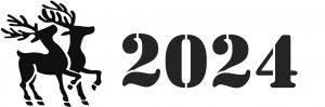 Шаблон новогодних оленей 2024